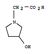 1-Pyrrolidineacetic acid, 3-hydroxy- (9CI)
