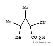 Molecular Structure of 259823-88-6 (Cyclopropanecarboxylic acid, 1-cyano-2,2,3-trimethyl- (9CI))