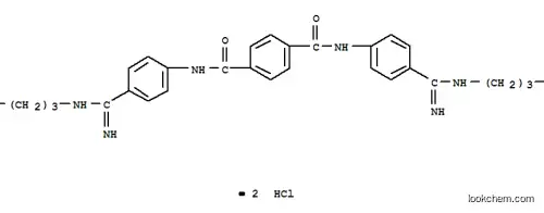 Molecular Structure of 2617-60-9 (1,4-Benzenedicarboxamide,N1,N4-bis[4-[imino[(3-methoxypropyl)amino]methyl]phenyl]-, hydrochloride (1:2))