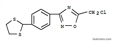 Molecular Structure of 287197-10-8 (5-(CHLOROMETHYL)-3-[4-(1,3-DITHIOLAN-2-YL)PHENYL]-1,2,4-OXADIAZOLE)