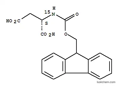 Molecular Structure of 287484-33-7 (N-(9-FLUORENYLMETHOXYCARBONYL)-L-ASPARTIC-15N ACID)