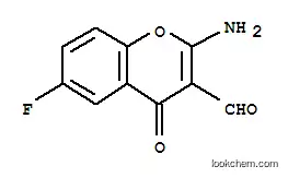 2-amino-6-fluoro-4-oxo-4H-chromene-3-carbaldehyde