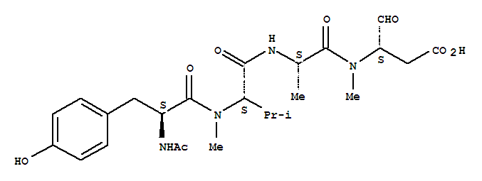 L-Alaninamide,N-acetyl-L-tyrosyl-N-methyl-L-valyl-N-[(1S)-2-carboxy-1-formylethyl]-N-methyl-(9CI)