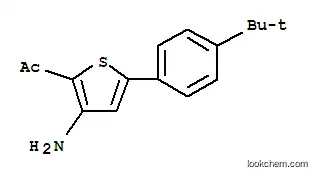 Molecular Structure of 306935-12-6 (1-[3-AMINO-5-[4-(TERT-BUTYL)PHENYL]-2-THIENYL]ETHAN-1-ONE)