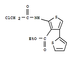 3-THIOPHENECARBOXYLIC ACID, 2-[(2-CHLOROACETYL)AMINO]-(2-THIENYL)-, ETHYL ESTER