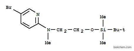 Molecular Structure of 326496-01-9 ((5-Bromopyridin-2-yl)[2-(tert-butyldimethylsilyloxy)ethyl]methylamine)