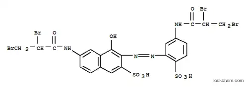 Molecular Structure of 32781-74-1 (6-(2,3-dibromopropionamido)-3-[[5-(2,3-dibromopropionamido)-2-sulphophenyl]azo]-4-hydroxynaphthalene-2-sulphonic acid)