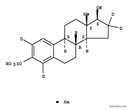 Molecular Structure of 352431-50-6 (SODIUM 17BETA-ESTRADIOL-2,4,16,16-D4 3-SULFATE)