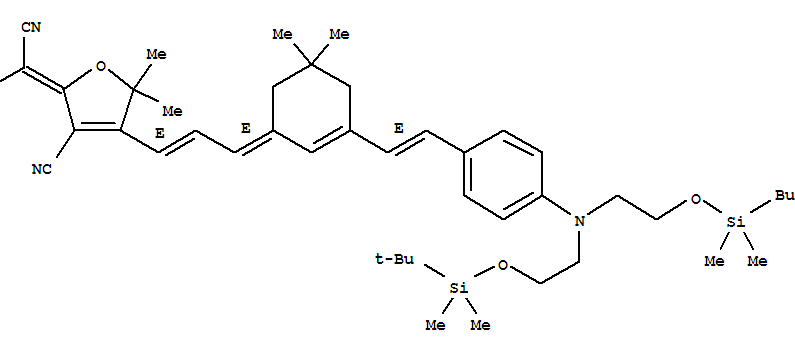 Propanedinitrile,2-[4-[(1E,3E)-3-[3-[(1E)-2-[4-[bis[2-[[(1,1-dimethylethyl)dimethylsilyl]oxy]ethyl]amino]phenyl]ethenyl]-5,5-dimethyl-2-cyclohexen-1-ylidene]-1-propen-1-yl]-3-cyano-5,5-dimethyl-2(5H)-