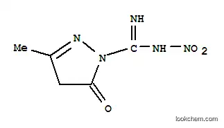 Molecular Structure of 384811-89-6 (1H-Pyrazole-1-carboximidamide,4,5-dihydro-3-methyl-N-nitro-5-oxo-(9CI))