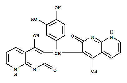 1,8-NAPHTHYRIDIN-2(1H)-ONE,3,3-[(3,4-DIHYDROXYPHENYL)METHYLENE]BIS[4-HYDROXY-CAS