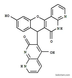 Molecular Structure of 401938-28-1 (6H-[1]Benzopyrano[3,2-c][1,8]naphthyridin-6-one,7-(1,2-dihydro-4-hydroxy-2-oxo-1,8-naphthyridin-3-yl)-4,7-dihydro-10-hydroxy-(9CI))