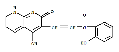 1,8-NAPHTHYRIDIN-2(1H)-ONE,4-HYDROXY-3-[3-(2-HYDROXYPHENYL)-3-OXO-1-ALLYL]-CAS