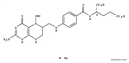 sodium hydrogen N-[4-[[(2-amino-5-formyl-1,4,5,6,7,8-hexahydro-4-oxo-6-pteridinyl)methyl]amino]benzoyl]-L-glutamate