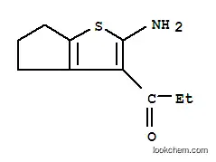 Molecular Structure of 438532-24-2 (1-Propanone,1-(2-amino-5,6-dihydro-4H-cyclopenta[b]thien-3-yl)-(9CI))