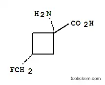 Molecular Structure of 439090-11-6 (Cyclobutanecarboxylic acid, 1-amino-3-(fluoromethyl)-, cis- (9CI))