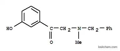 Molecular Structure of 56917-44-3 (1-(3-Hydroxyphenyl)-2-[methyl(phenylmethyl)amino]ethan-1-one)