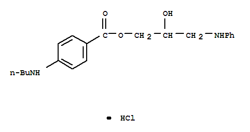 2-HYDROXY-3-(PHENYLAMINO)PROPYL P-(BUTYLAMINO)BENZOATE HCL