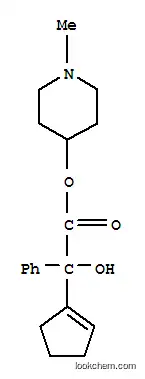 Molecular Structure of 101756-57-4 (Benzeneacetic acid, a-1-cyclopenten-1-yl-a-hydroxy-, 1-methyl-4-piperidinylester)
