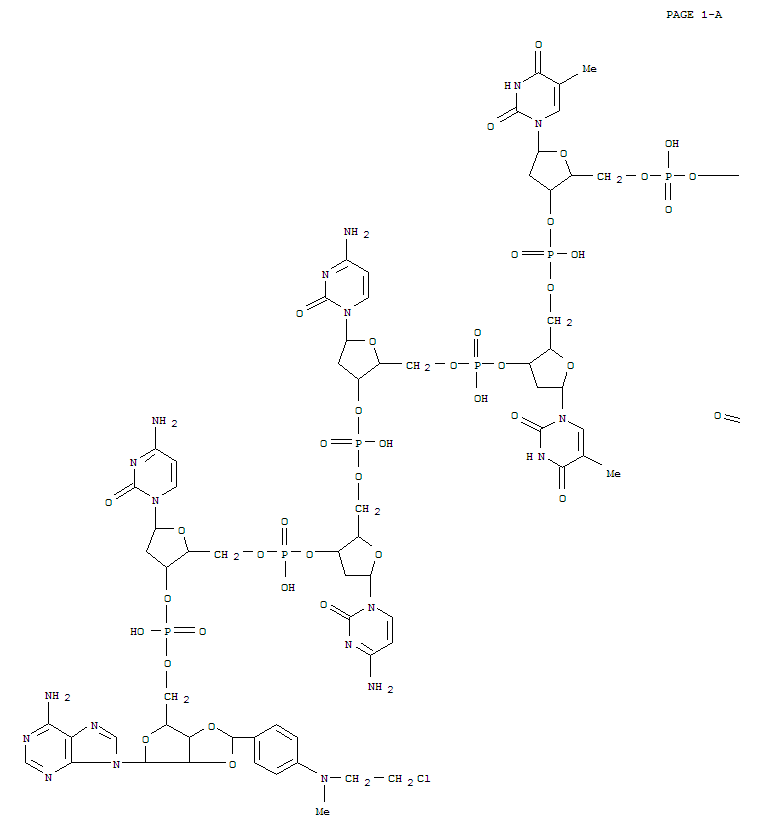 Molecular Structure of 103761-47-3 (5'-Adenylic acid,2',3'-O-[[4-[(2-chloroethyl)methylamino]phenyl]methylene]adenylyl-(5'®3')-2'-deoxycytidylyl-(5'®3')-2'-deoxycytidylyl-(5'®3')-2'-deoxycytidylyl-(5'®3')-thymidylyl-(5'®3')-thymidylyl-(5'®3')-2'-deoxycytidylyl-(5'®3')-thymidylyl-(5'®3')-2'-deoxycytidylyl-(5'®3')-2'-deoxycytidylyl-(5'®3')-2'-deoxycytidylyl-(5'®3')-2'-deoxy- (9CI))