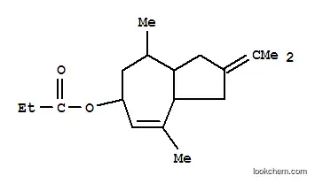 Molecular Structure of 10486-26-7 (1,2,3,3a,4,5,6,8a-octahydro-2-isopropylidene-4,8-dimethylazulen-6-yl propionate)