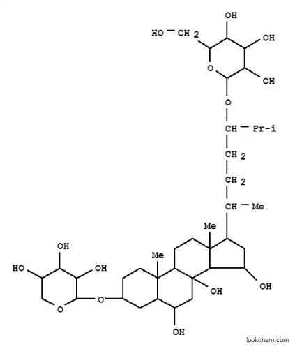Molecular Structure of 109521-78-0 (6α,8β,15β-Trihydroxy-3β-(β-D-xylopyranosyloxy)-5α-cholestan-24-yl β-D-glucopyranoside)