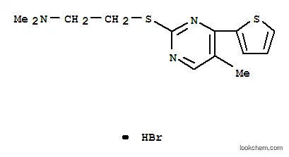N,N-dimethyl-2-{[5-methyl-4-(thiophen-2-yl)pyrimidin-2-yl]sulfanyl}ethanamine hydrobromide (1:1)