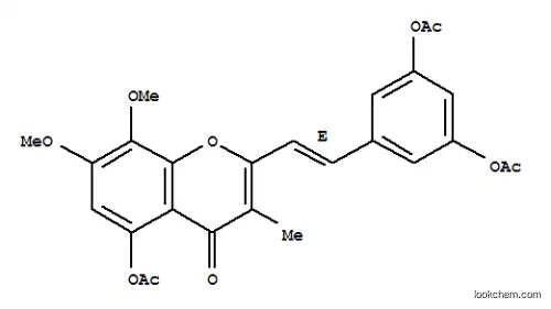 Molecular Structure of 121325-39-1 (5-{(E)-2-[5-(acetyloxy)-7,8-dimethoxy-3-methyl-4-oxo-4H-chromen-2-yl]ethenyl}benzene-1,3-diyl diacetate)