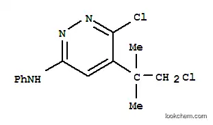 Molecular Structure of 124420-52-6 (6-chloro-5-(1-chloro-2-methylpropan-2-yl)-N-phenylpyridazin-3-amine)