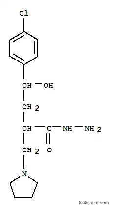 Molecular Structure of 124519-10-4 (4-(4-chlorophenyl)-4-hydroxy-2-(pyrrolidin-1-ylmethyl)butanehydrazide)