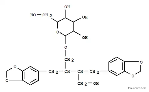 b-D-Glucopyranoside,4-(1,3-benzodioxol-5-yl)-2-(1,3-benzodioxol-5-ylmethyl)-3-(hydroxymethyl)butyl(9CI)