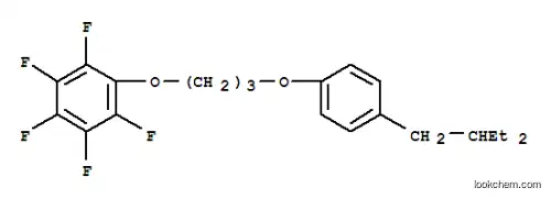 Molecular Structure of 125796-98-7 (1-{3-[4-(2-ethylbutyl)phenoxy]propoxy}-2,3,4,5,6-pentafluorobenzene)
