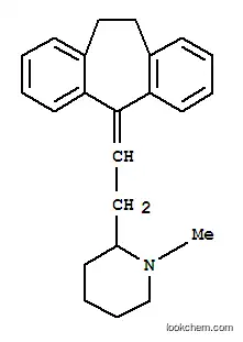 Molecular Structure of 13074-20-9 (Piperidine,2-[2-(10,11-dihydro-5H-dibenzo[a,d]cyclohepten-5-ylidene)ethyl]-1-methyl-)