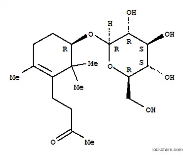 Molecular Structure of 135743-11-2 ((1R)-2,2,4-Trimethyl-3-(3-oxobutyl)-3-cyclohexen-1β-yl β-D-glucopyranoside)