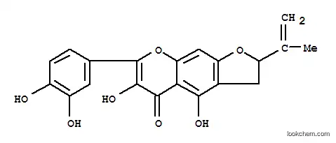 Molecular Structure of 139955-63-8 (7-(3,4-dihydroxyphenyl)-4,6-dihydroxy-2-(prop-1-en-2-yl)-2,3-dihydro-5H-furo[3,2-g]chromen-5-one)
