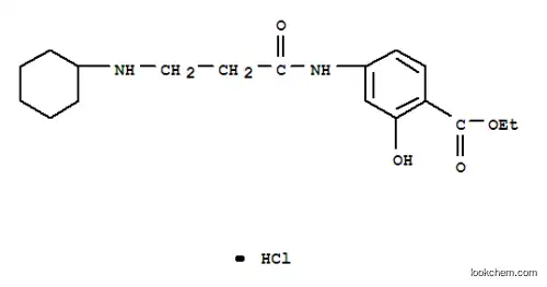 Molecular Structure of 14025-38-8 (ethyl 4-[(N-cyclohexyl-beta-alanyl)amino]-2-hydroxybenzoate hydrochloride (1:1))