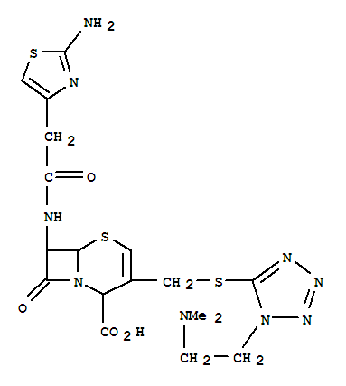 7-[[2-(2-amino-1,3-thiazol-4-yl)acetyl]amino]-3-[[1-[2-(dimethylamino)ethyl]tetrazol-5-yl]sulfanylmethyl]-8-oxo-5-thia-1-azabicyclo[4.2.0]oct-3-ene-2-carboxylic acid