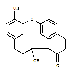 Molecular Structure of 150144-87-9 (2-Oxatricyclo[13.2.2.13,7]eicosa-3,5,7(20),15,17,18-hexaen-12-one,4,10-dihydroxy-)