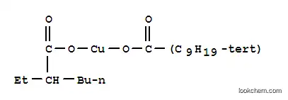 Molecular Structure of 100231-69-4 ((tert-decanoato-O)(2-ethylhexanoato-O)copper)