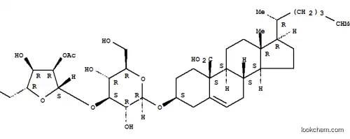Molecular Structure of 108179-45-9 (3β-[[3-O-(2-O-Acetyl-β-D-arabinofuranosyl)-β-D-glucopyranosyl]oxy]cholest-5-en-19-oic acid)