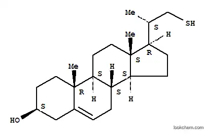 Molecular Structure of 116523-89-8 (22-thio-23,24-bisnor-5-cholen-3-ol)