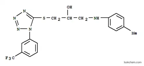 Molecular Structure of 133506-56-6 (1-[(4-methylphenyl)amino]-3-[1-[3-(trifluoromethyl)phenyl]tetrazol-5-y l]sulfanyl-propan-2-ol)