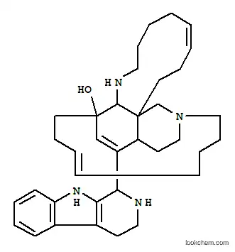 Molecular Structure of 139975-57-8 (10H,22H-10,22-Etheno-9a,13-methanoazacycloundecino[3,2-e]azacyclopentadecin-22-ol,1,2,3,4,5,8,9,11,12,14,15,16,17,20,21,22a-hexadecahydro-24-(2,3,4,9-tetrahydro-1H-pyrido[3,4-b]indol-1-yl)-(9CI))