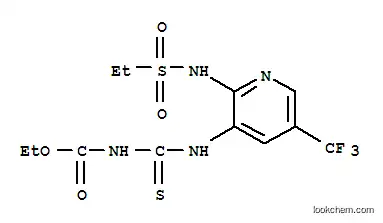 Molecular Structure of 141283-65-0 (ethyl ({2-[(ethylsulfonyl)amino]-5-(trifluoromethyl)pyridin-3-yl}carbamothioyl)carbamate)