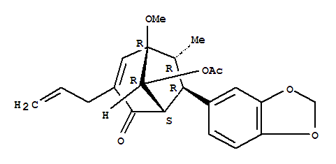 Bicyclo[3.2.1]oct-3-en-2-one,8-(acetyloxy)-7-(1,3-benzodioxol-5-yl)-5-methoxy-6-methyl-3-(2-propen-1-yl)-,(1S,5R,6R,7R,8R)-