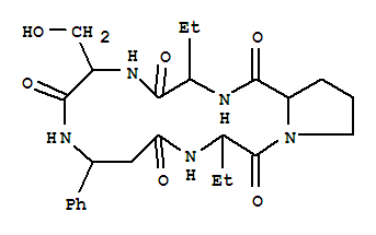 Molecular Structure of 148057-48-1 (Cyclo[(3R)-3-phenyl-b-alanyl-(2S)-2-aminobutanoyl-L-prolyl-(2S)-2-aminobutanoyl-L-seryl](9CI))