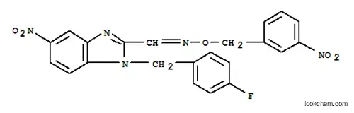 Molecular Structure of 150445-99-1 ((E)-1-[1-(4-fluorobenzyl)-5-nitro-1H-benzimidazol-2-yl]-N-[(3-nitrobenzyl)oxy]methanimine)