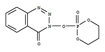Molecular Structure of 156147-88-5 (1,2,3-Benzotriazin-4(3H)-one,3-[(2-oxido-1,3,2-dioxaphosphorinan-2-yl)oxy]-)