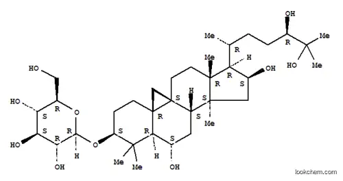 Molecular Structure of 156165-58-1 ((3beta,5xi,8xi,9beta,14xi,16beta,17xi,20xi,24R)-6,16,24,25-tetrahydroxy-9,19-cyclolanostan-3-yl hexopyranoside)