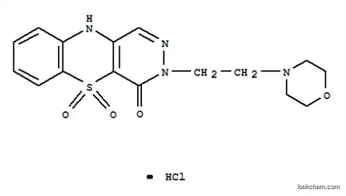 Molecular Structure of 157023-86-4 (3-(2-morpholin-4-ylethyl)-3H-pyridazino[4,5-b][1,4]benzothiazin-4(10H)-one 5,5-dioxide hydrochloride)